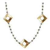 CHG-202-PY-18" 18K Gold Overlay Necklace With Pyrite Beads Bali Designs Inc